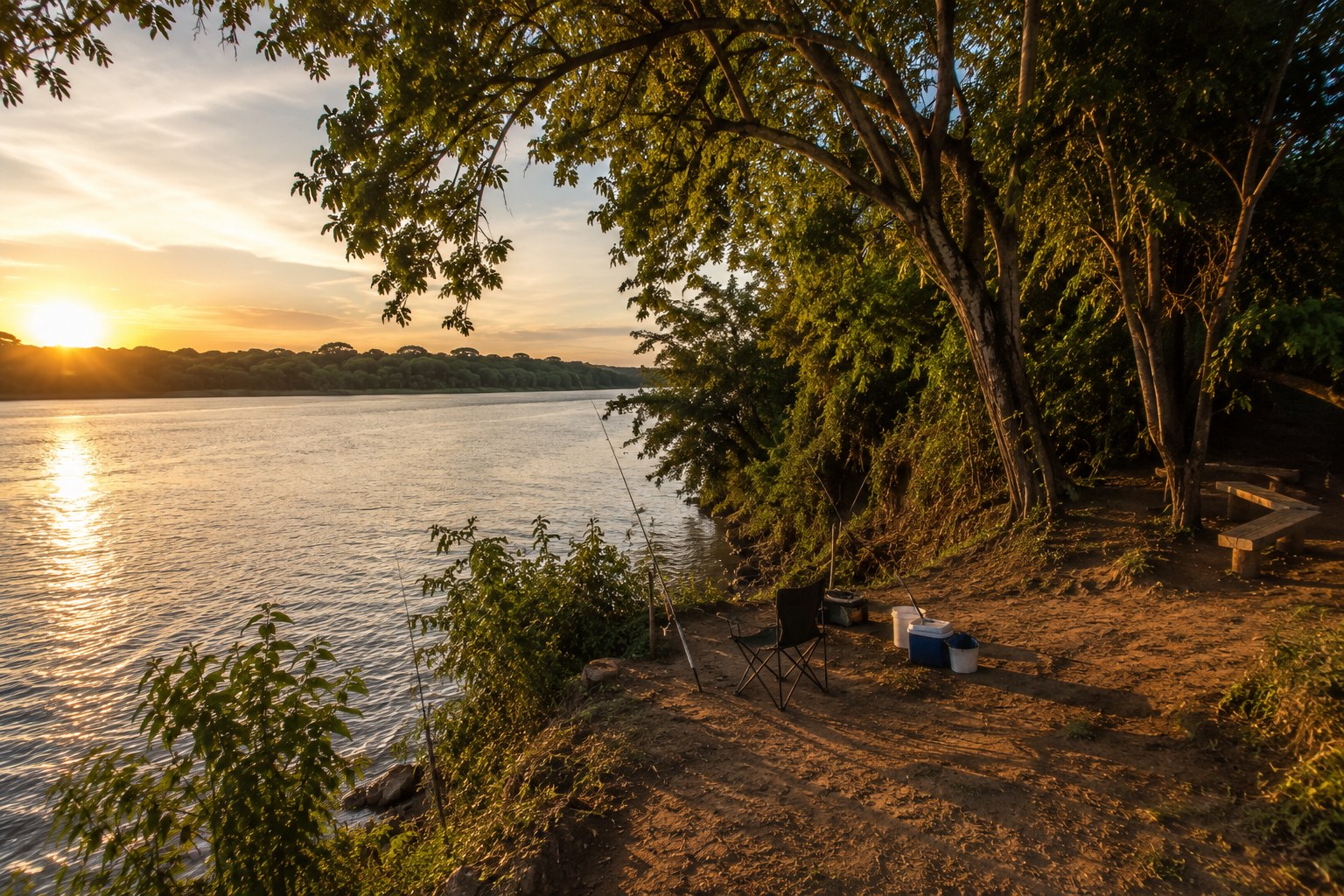 Pesca às margens do Rio Tocantins
